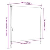 Rolgordijn voor buiten (200x270 cm) - Antraciet (54% Korting)