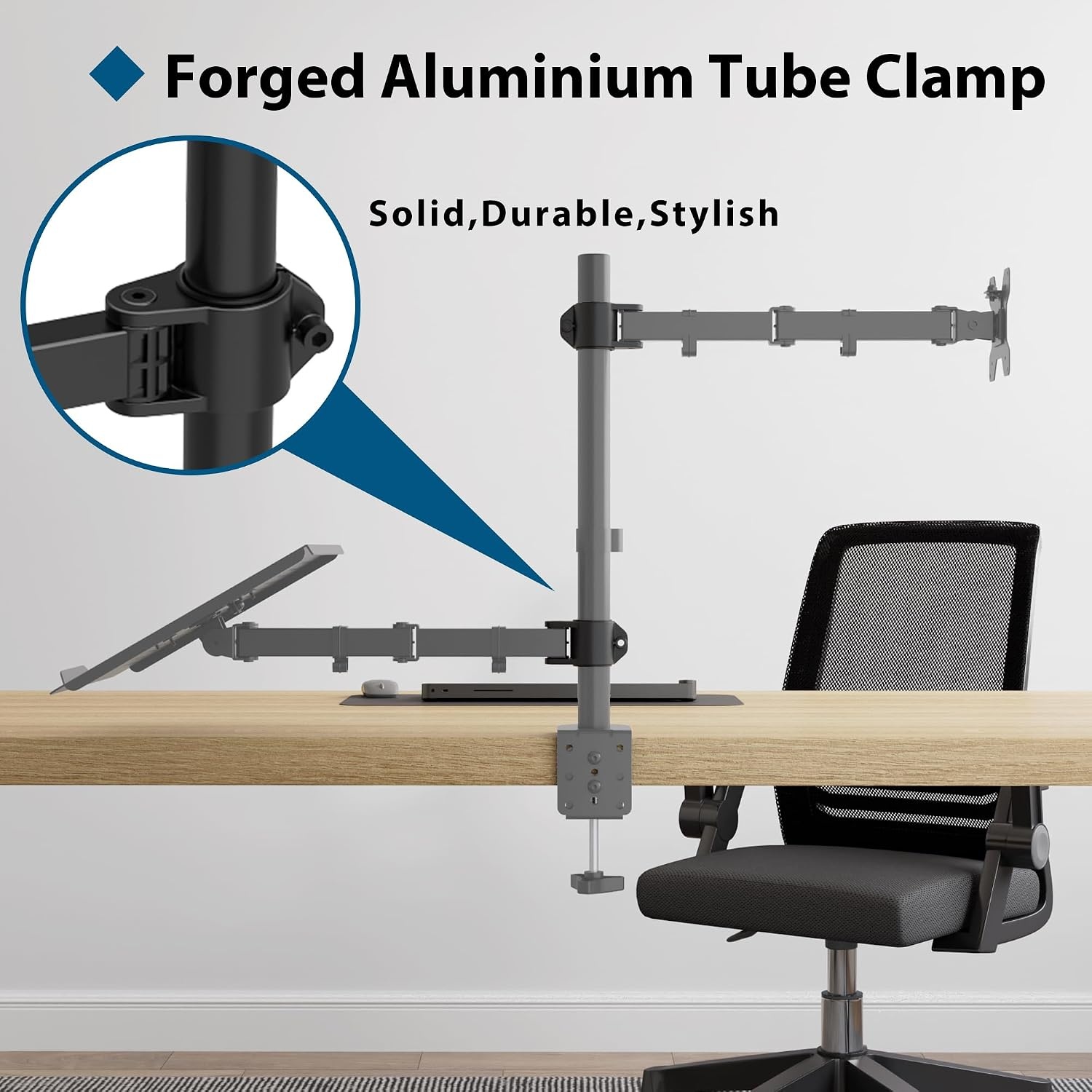 Monitorarm met Laptopstandaard - Ergonomisch & Kantelbaar - 29% Korting