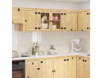 Honingkleurige Grenenhouten Kast met Plank - 54% Korting