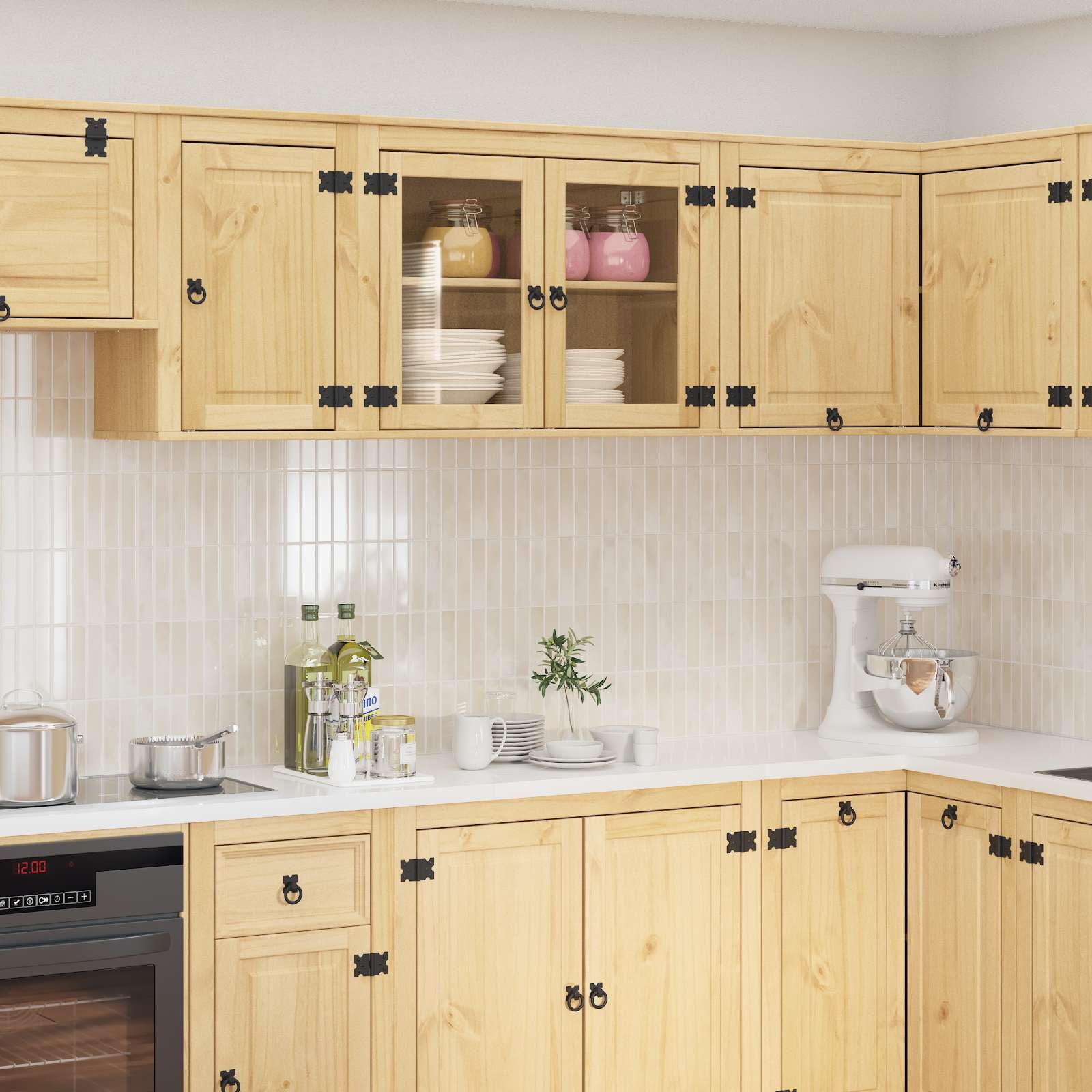 VidaXL Kast met Plank Honing - Massief Grenenhout (60 x 32 x 40 cm)