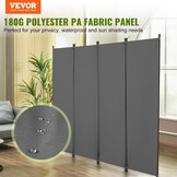 4-delige Grijze Roomdivider Polyester - 29% Korting!