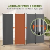 4-delige Grijze Roomdivider Polyester - 29% Korting!