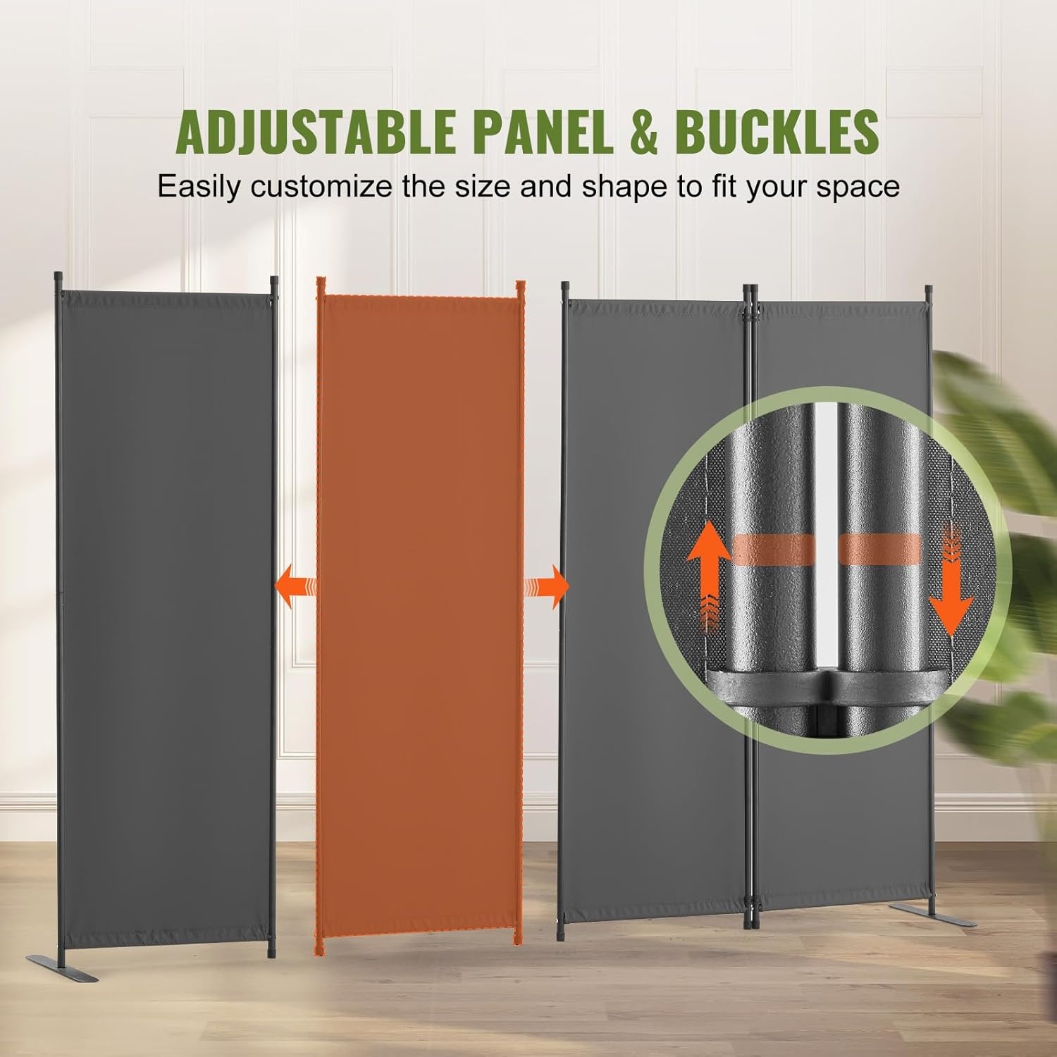 4-delige Grijze Roomdivider Polyester - 29% Korting!