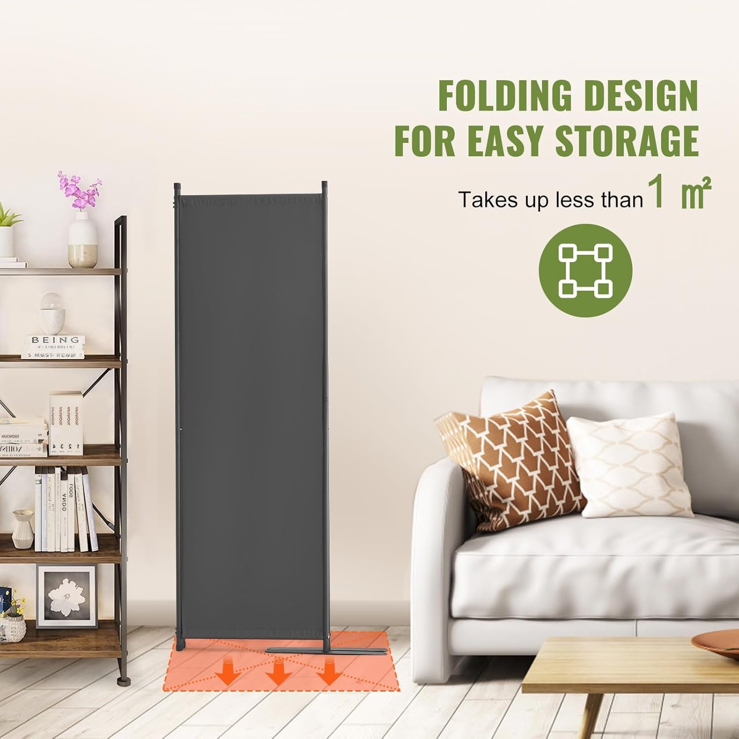 4-delige Grijze Roomdivider Polyester - 29% Korting!