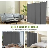 4-delige Grijze Roomdivider Polyester - 29% Korting!