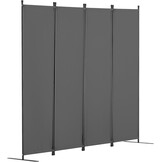 4-delige Grijze Roomdivider Polyester - 29% Korting!