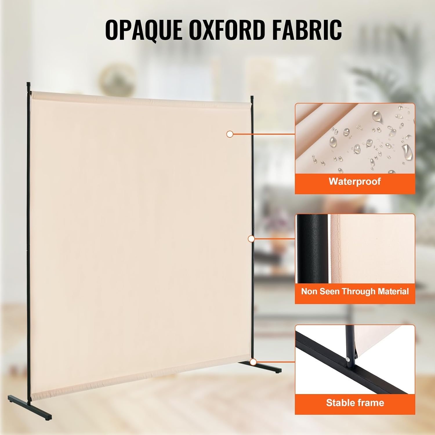 Ruimteverdeler Beige 181x181.5cm - 33% Korting