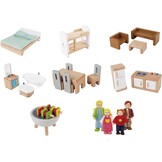 Houten Poppenhuis 10 Kamers | Incl. 4 Poppen, Lampen & Deurbel - 30% Korting!