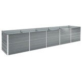 Verhoogde Plantenbak 400x80x77 cm - Gegalvaniseerd Staal (Grijs)