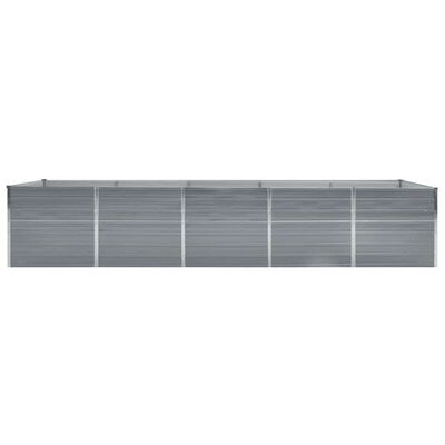 Verhoogde Plantenbak 400x80x77 cm - Gegalvaniseerd Staal (Grijs)