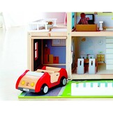 Houten Poppenhuis 10 Kamers | Incl. 4 Poppen, Lampen & Deurbel - 30% Korting!