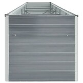 Verhoogde Plantenbak 400x80x77 cm - Gegalvaniseerd Staal (Grijs)