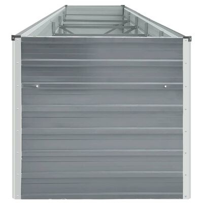 Verhoogde Plantenbak 400x80x77 cm - Gegalvaniseerd Staal (Grijs)
