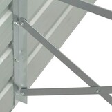 Verhoogde Plantenbak 400x80x77 cm - Gegalvaniseerd Staal (Grijs)