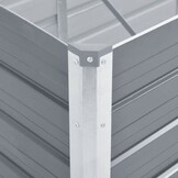 Verhoogde Plantenbak 400x80x77 cm - Gegalvaniseerd Staal (Grijs)