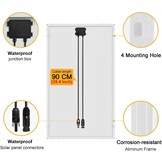 100W Zonnepaneel Monokristallijn - Ideaal voor Camper & Boot