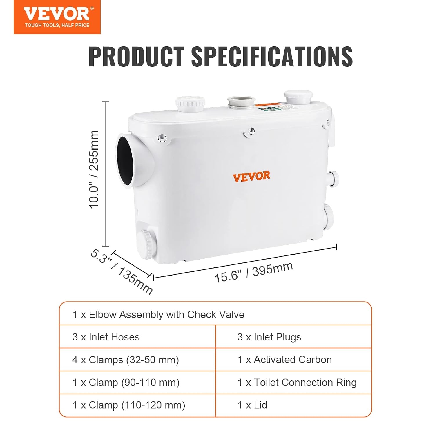 Afvalwaterpomp 500W - 8m Opvoerhoogte - 34% Korting!