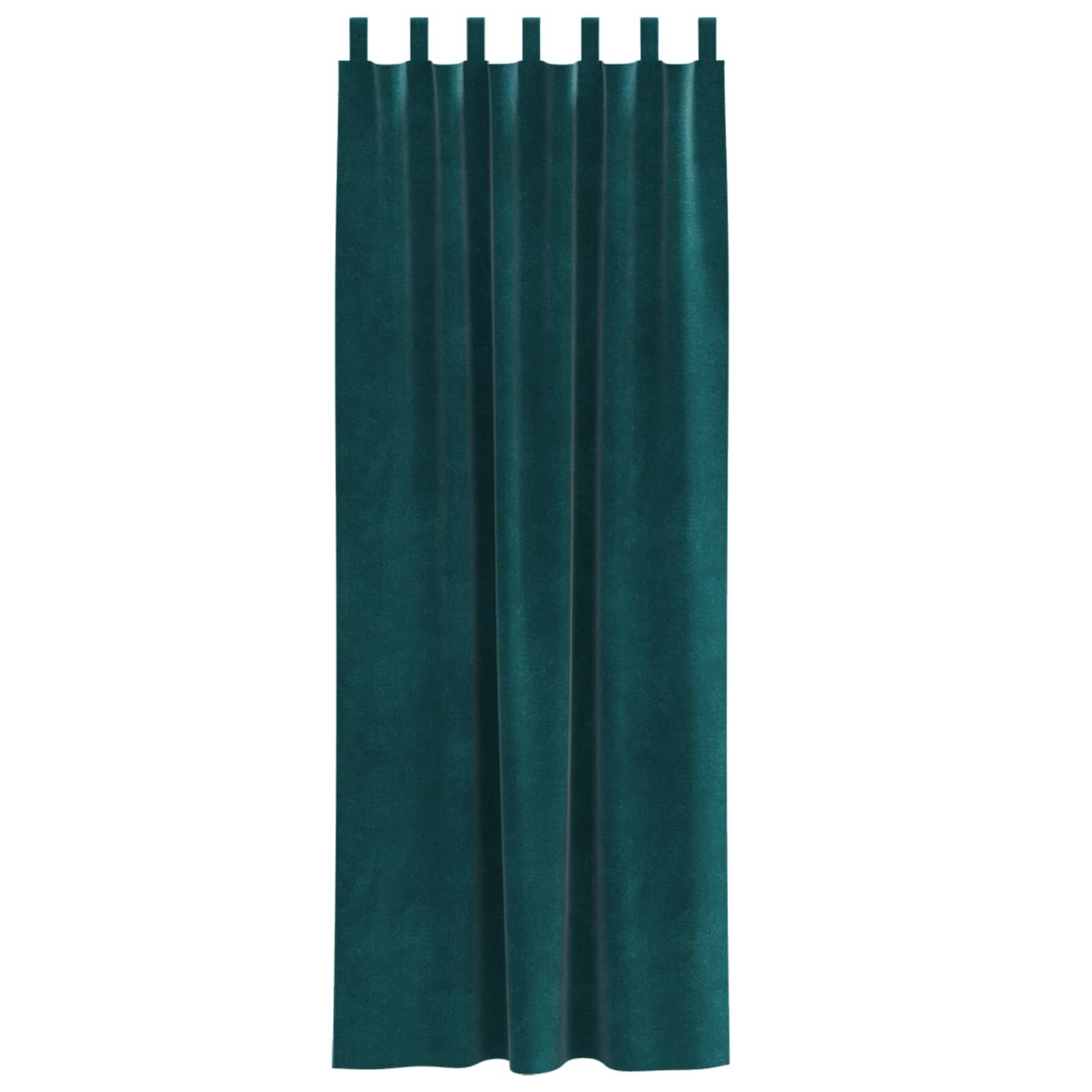 2x Donkergroene Fluwelen Gordijnen 140x245cm - 33% Korting