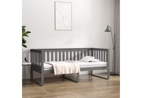 vidaXL Slaapbank Grenenhout Grijs - 90x190 cm - 54% Korting