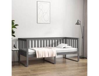 vidaXL Slaapbank Grenenhout Grijs - 90x190 cm - 54% Korting