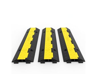 Kabelbrug 2 kanalen - 10 Ton draagvermogen - Thermoplastisch Rubber - 2 Stuks