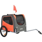 2-in-1 Fietskar & Hondenbuggy - Inklapbaar, 30kg, Oranje/Grijs