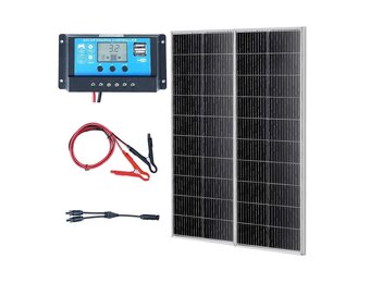 Monokristallijn Zonnepaneel Set 2x 100W - 35% Korting
