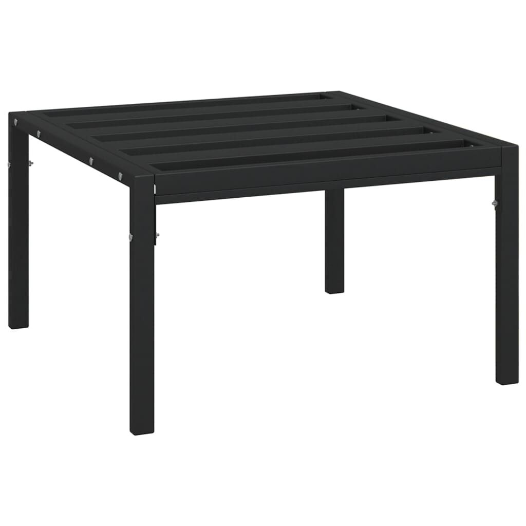 vidaXL Tuintafel Staal Zwart 60x60x35 cm - 34% Korting!
