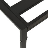 vidaXL Tuintafel Staal Zwart 60x60x35 cm - 34% Korting!
