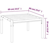vidaXL Tuintafel Staal Zwart 60x60x35 cm - 34% Korting!