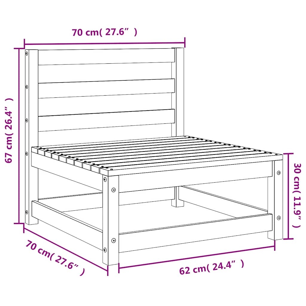 Tuinbanken Grenenhout 70x70x67 cm (2 stuks) - 34% Korting