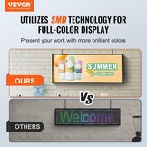 Programmeerbaar Full Color LED Reclamebord 99x41 cm (35% Korting)