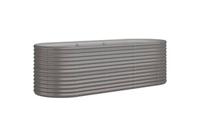 Verhoogde Plantenbak Staal Grijs 224x80x68cm - 34% Korting