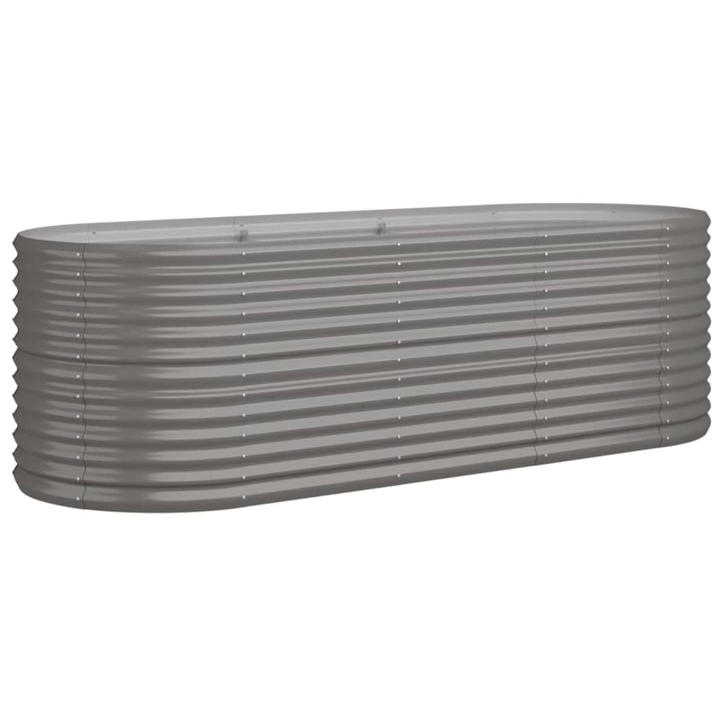Verhoogde Plantenbak Staal Grijs 224x80x68cm - 34% Korting