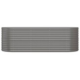 Verhoogde Plantenbak Staal Grijs 224x80x68cm - 34% Korting