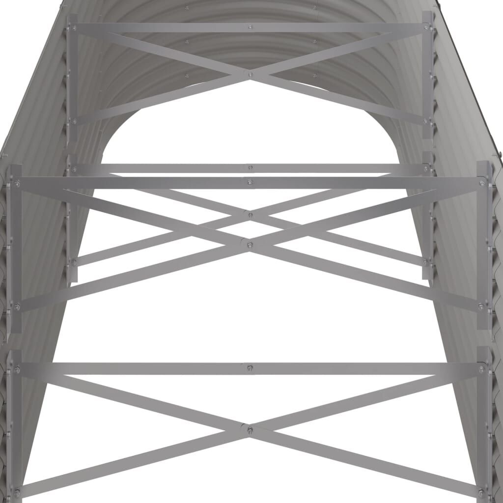 Verhoogde Plantenbak Staal Grijs 224x80x68cm - 34% Korting