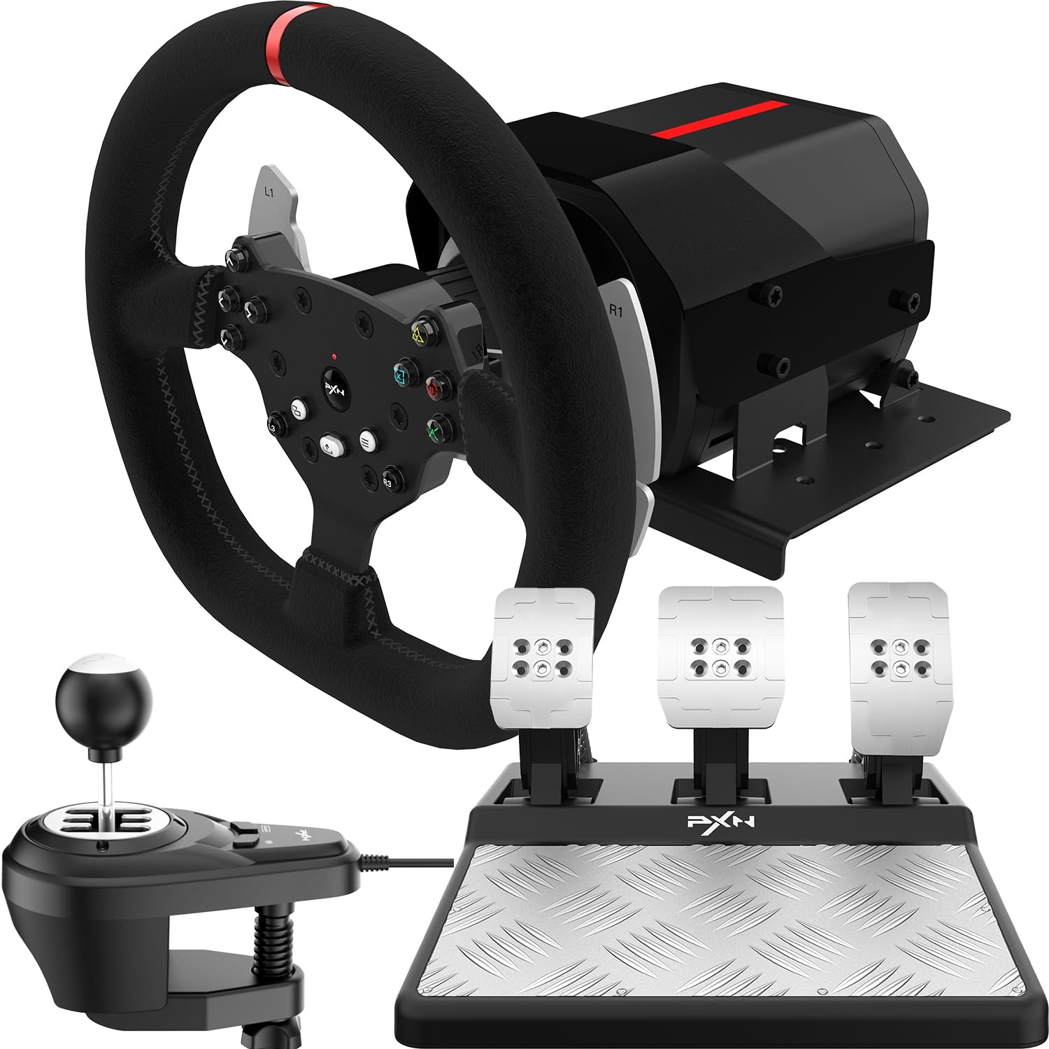 Racestuur met Force Feedback & Pook - PC, PS4, Xbox - 35% Korting