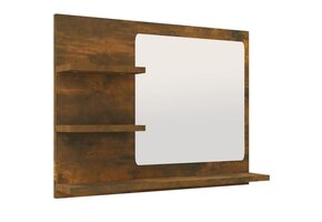 Badkamerspiegel 60x10,5x45 cm Bewerkt Hout Gerookt Eiken - 28% Korting!
