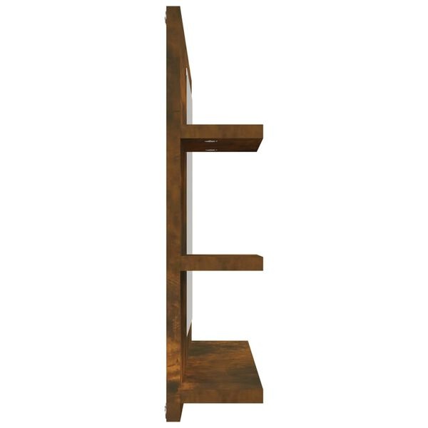 Badkamerspiegel 60x10,5x45 cm Bewerkt Hout Gerookt Eiken - 28% Korting!