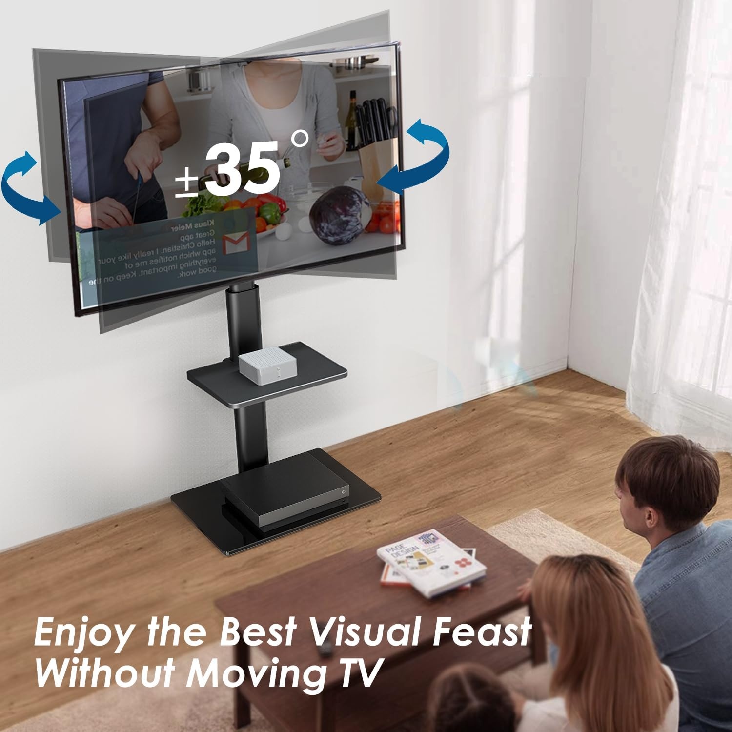Zwarte TV Vloerstandaard 32-60" | 29% Korting | VESA 600x400mm