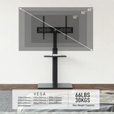 Zwarte TV Vloerstandaard 32-60" | 29% Korting | VESA 600x400mm