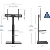 Zwarte TV Vloerstandaard 32-60" | 29% Korting | VESA 600x400mm