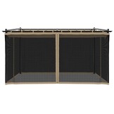 Prieel met Gaaswanden Taupe 4x3m - 35% Korting!