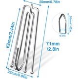 30x RVS Gordijnhaken - Maak Perfecte Pluizen