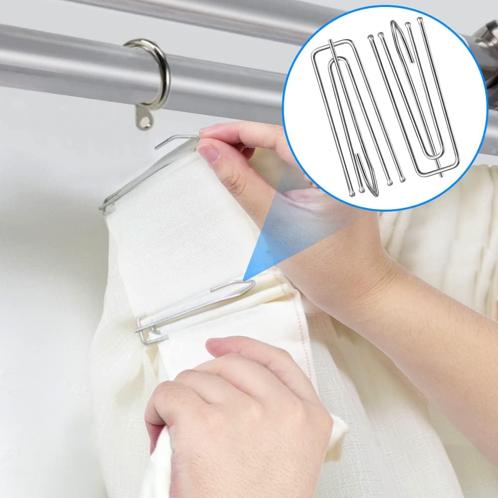 30x RVS Gordijnhaken - Maak Perfecte Pluizen