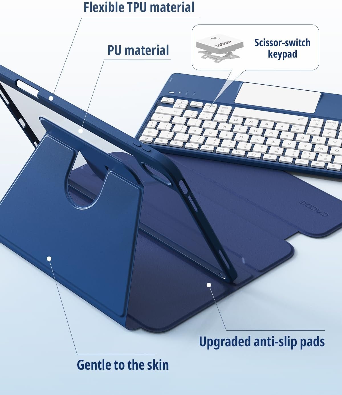 iPad Toetsenbordhoes 11" 10e/11e Gen met Touchpad & Kleurenverlichting (59% korting)