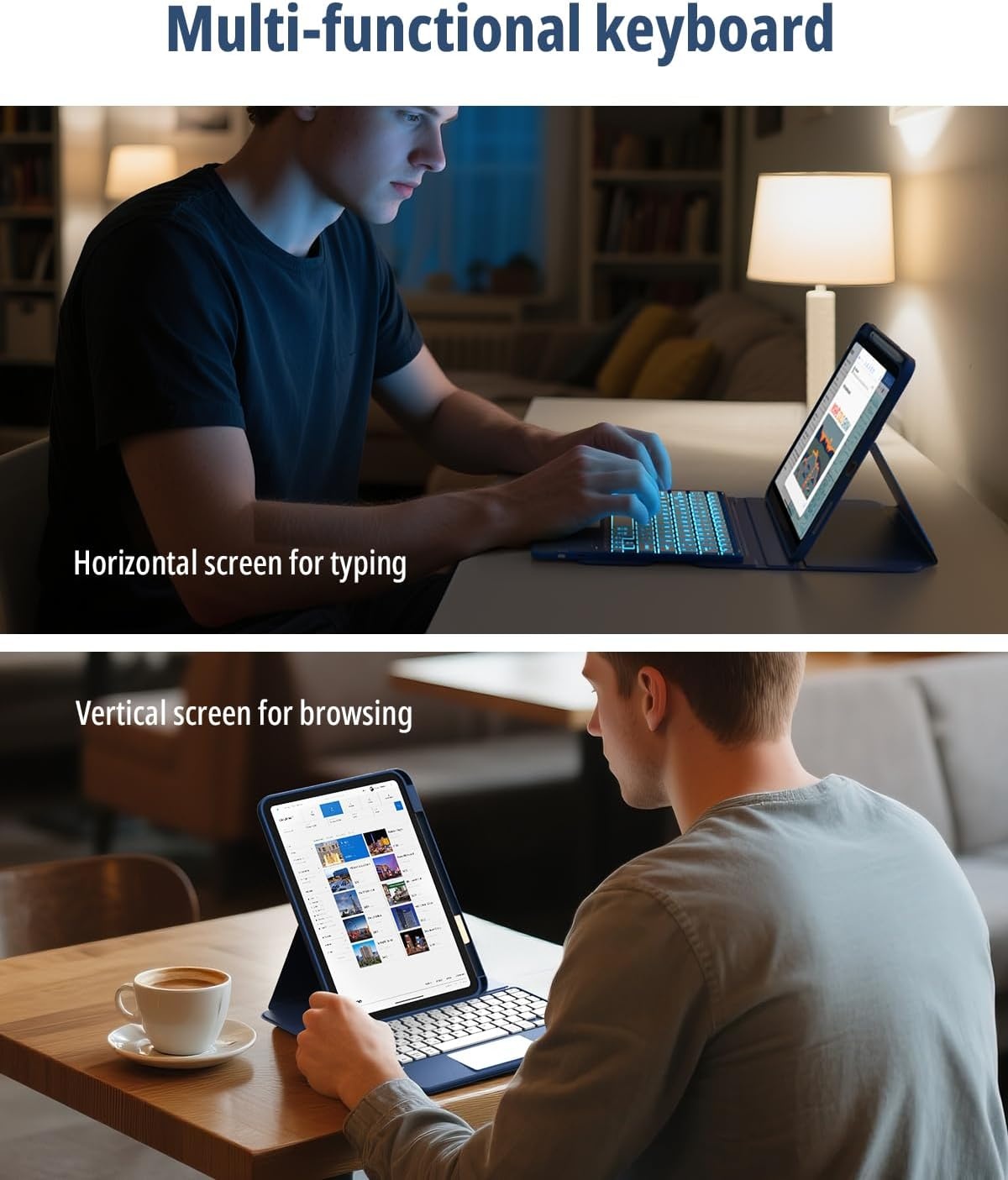 iPad Toetsenbordhoes 11" 10e/11e Gen met Touchpad & Kleurenverlichting (59% korting)