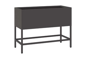 vidaXL Plantenbak Staal Zwart 60x26x45 cm - 34% Korting