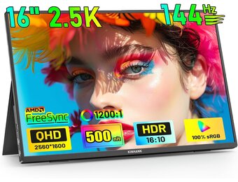 Draagbare Monitor 16" 2.5K QHD 144Hz - 35% Korting!