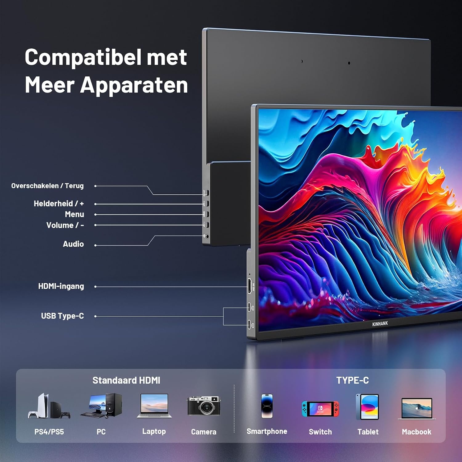 Draagbare Monitor 16" 2.5K QHD 144Hz - 35% Korting!